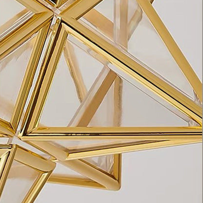 Stervorm Plafondlamp – Goud, Modern Design voor Hal, Eetkamer of Slaapkamer