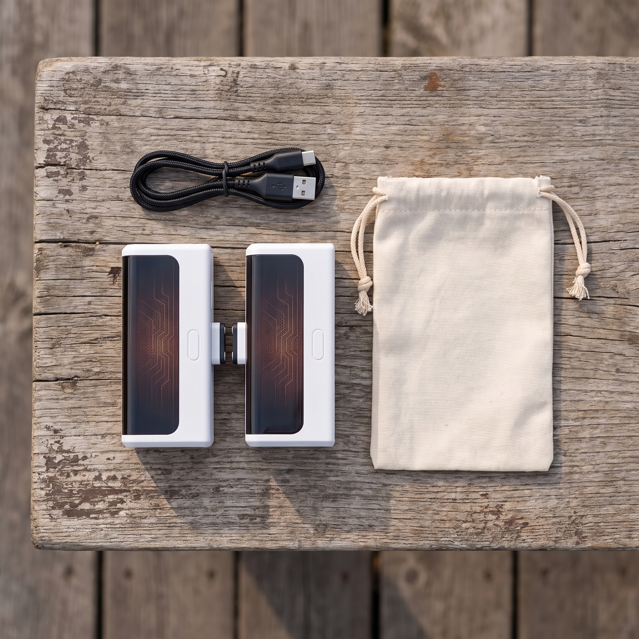 Rechargeable Hand Warmers Set of 2 - 6000 mAh, Dual-Sided Heat