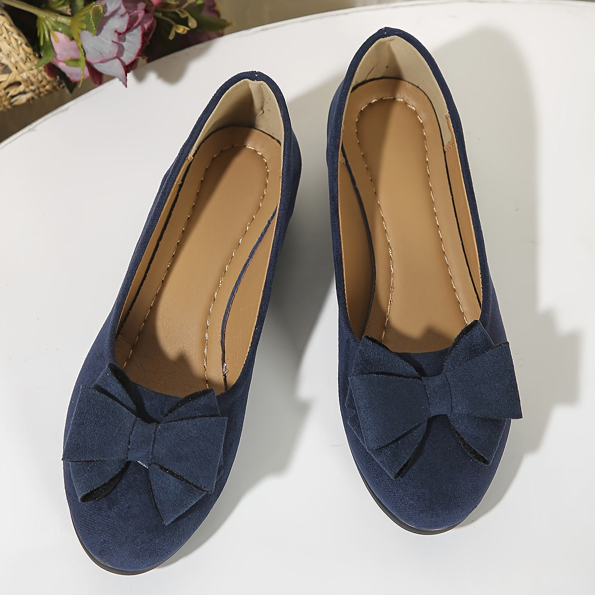 Women's Orthopaedic Flat Shoes with Bow Detail