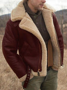 Men's Fleece Jacket Casual Fit Warm Layering Coat