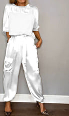 Women's Shirt and Shorts Set with Pockets