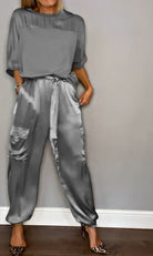 Women's Shirt and Shorts Set with Pockets