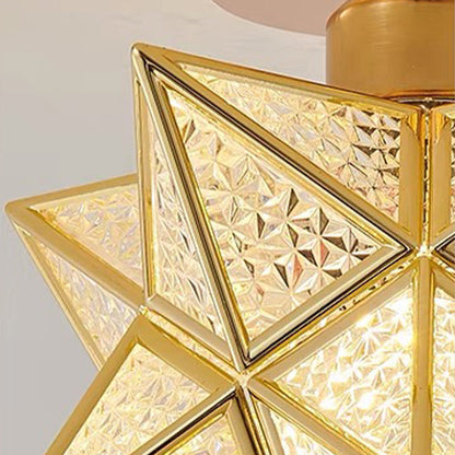 Stervorm Plafondlamp – Goud, Modern Design voor Hal, Eetkamer of Slaapkamer