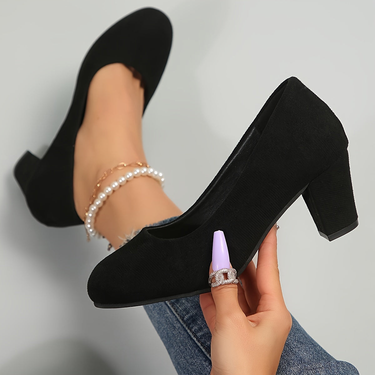 Women's Orthopaedic Heels Wide Toe Box Cushioned Insole