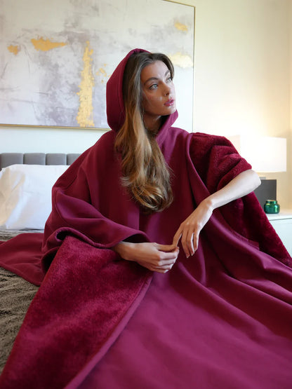 Robin Hoodie Blanket Dames | Oversized Deken Hoodie met Zijdezachte Stof