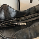 Women's Shoulder Bag in Vegan Leather - Structured Multi-Pocket Design