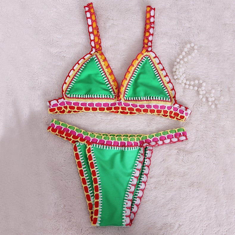 Arabelle | Gehaakte Bikinitop Dames – Driehoek Cups en Lage Taille voor Zomerse Boho Stijl
