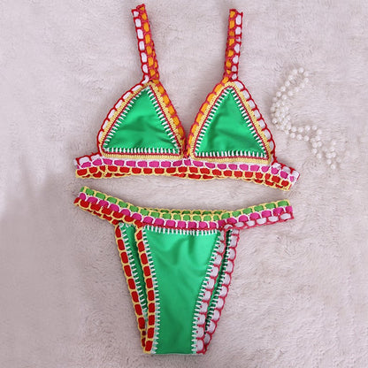Arabelle | Gehaakte Bikinitop Dames – Driehoek Cups en Lage Taille voor Zomerse Boho Stijl