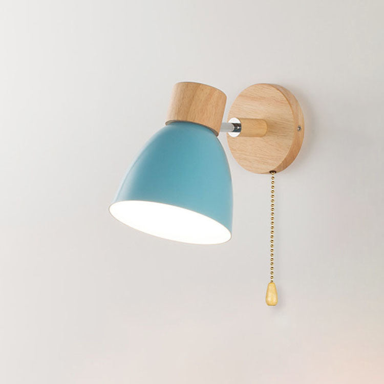Wall Light for Living Room with Angled Arm and Conical Shade