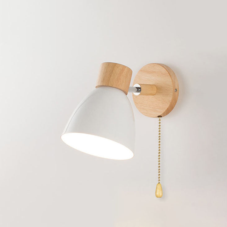 Wall Light for Living Room with Angled Arm and Conical Shade