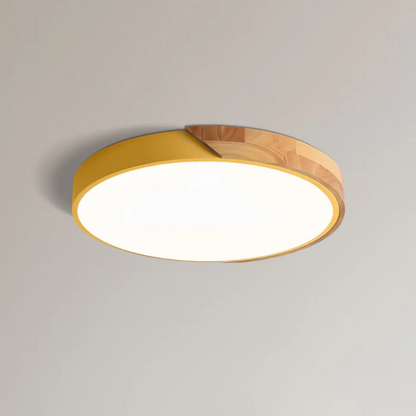 Scandinavische Houten Plafondlamp – Natuurlijk Hout, Modern Design voor Slaapkamer of Woonkamer Verlichting