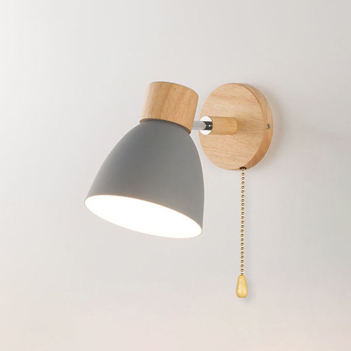 Wall Light for Living Room with Angled Arm and Conical Shade