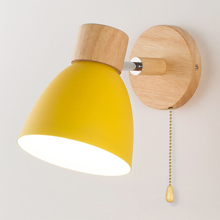 Wall Light for Living Room with Angled Arm and Conical Shade