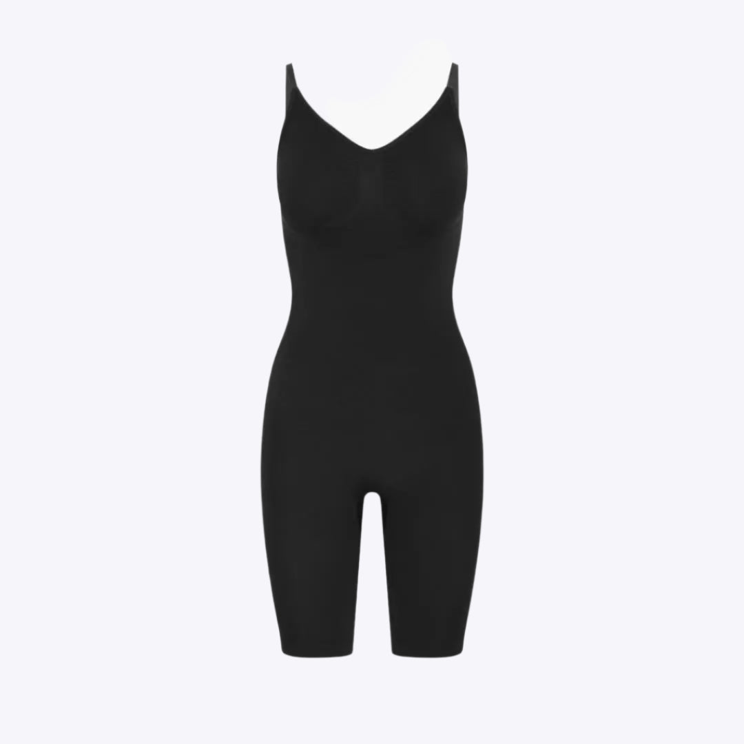 Full body shaping bodysuit | Naadloze dames shapewear met open bustedesign