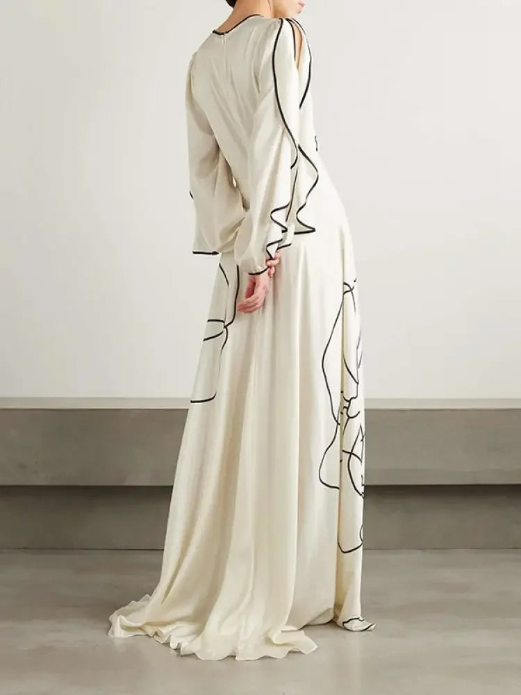 Kyana | Elegante Avondjurk voor Dames met Bloemenprint en Falbala-details