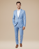 Men's Two-Piece Tailored Suit – Stretch Fabric Slim Fit