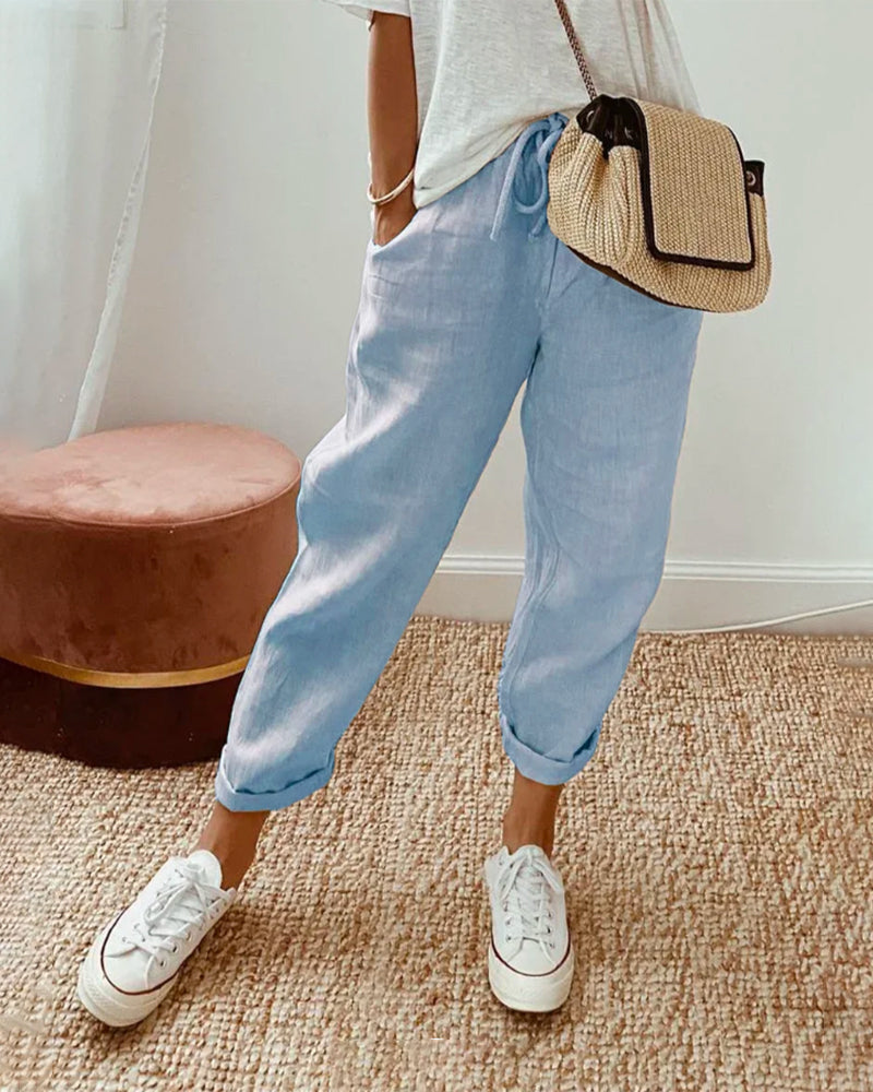 Olivia - Ademende Anti-Vocht Broek | Comfortabele Pasvorm – Blauw