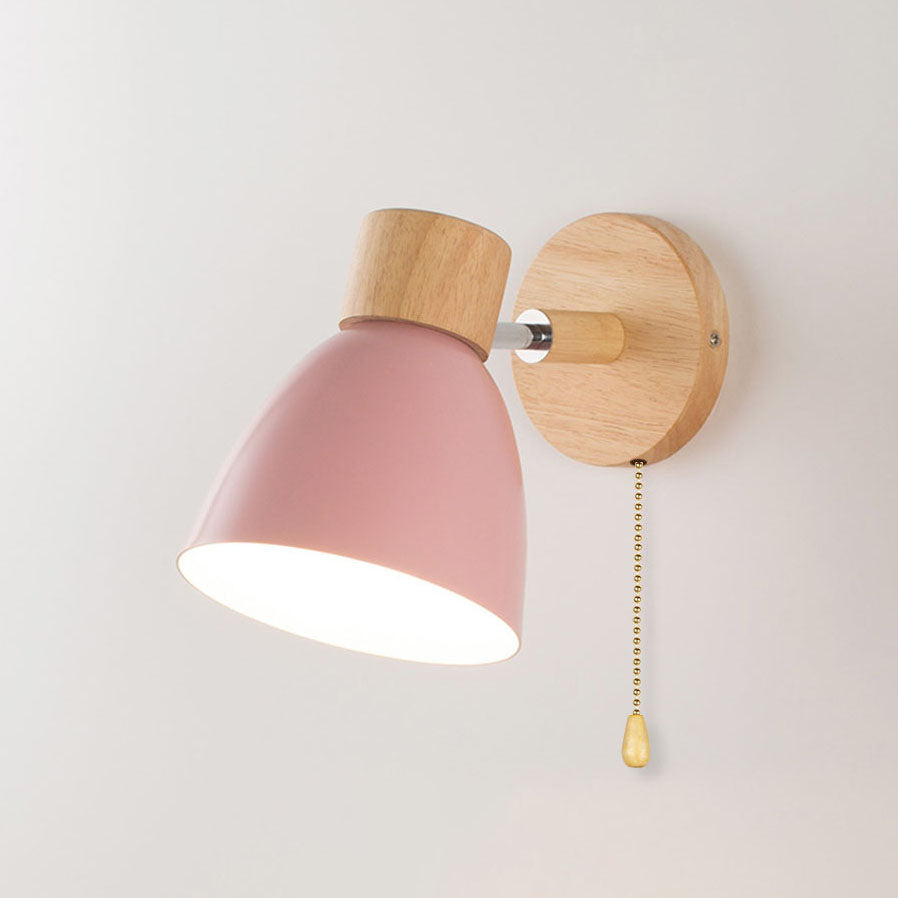 Wall Light for Living Room with Angled Arm and Conical Shade