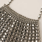 Mirrored Disco Mesh Bag with Chain Strap