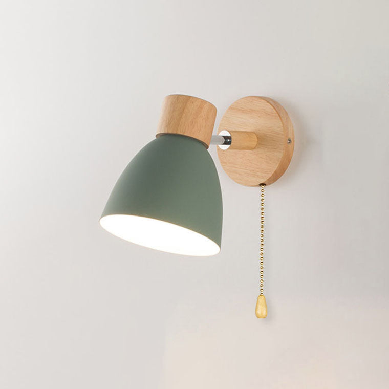 Wall Light for Living Room with Angled Arm and Conical Shade