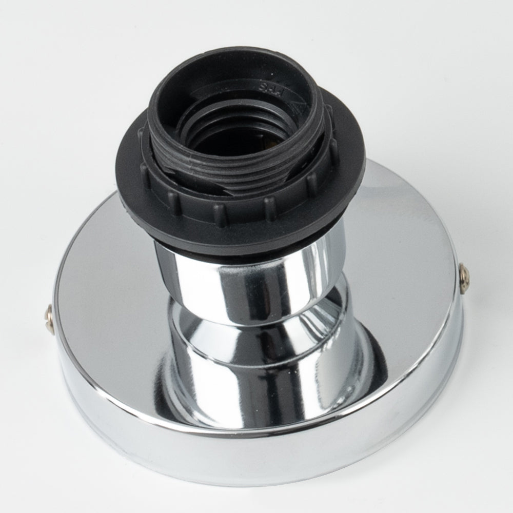 Flush Mount Ceiling Light with Crystal Shade - Black Brass Finish