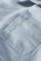 Men's Casual Button-Down Denim Shirt with Chest Pocket