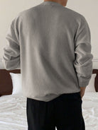 Men's Ribbed Crew-Neck Sweater – Relaxed Fit Knit Pullover
