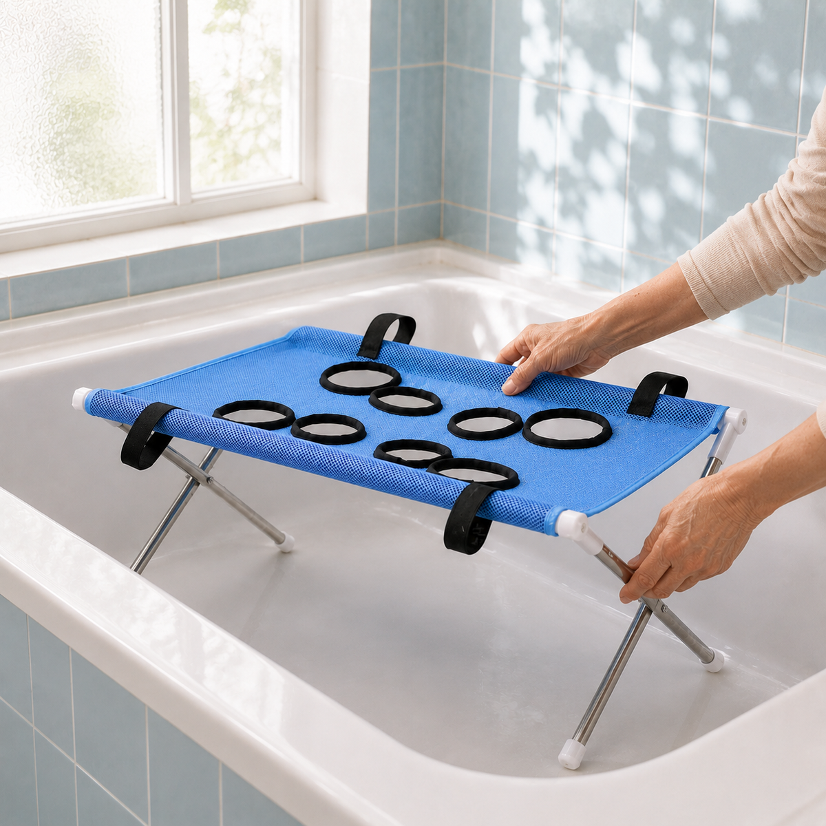 Elevated Non-Slip Dog Bath Platform – Stainless Steel