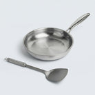Titanium Hammered Frying Pan with Flipper - Non-Stick Coating-Free Cookware