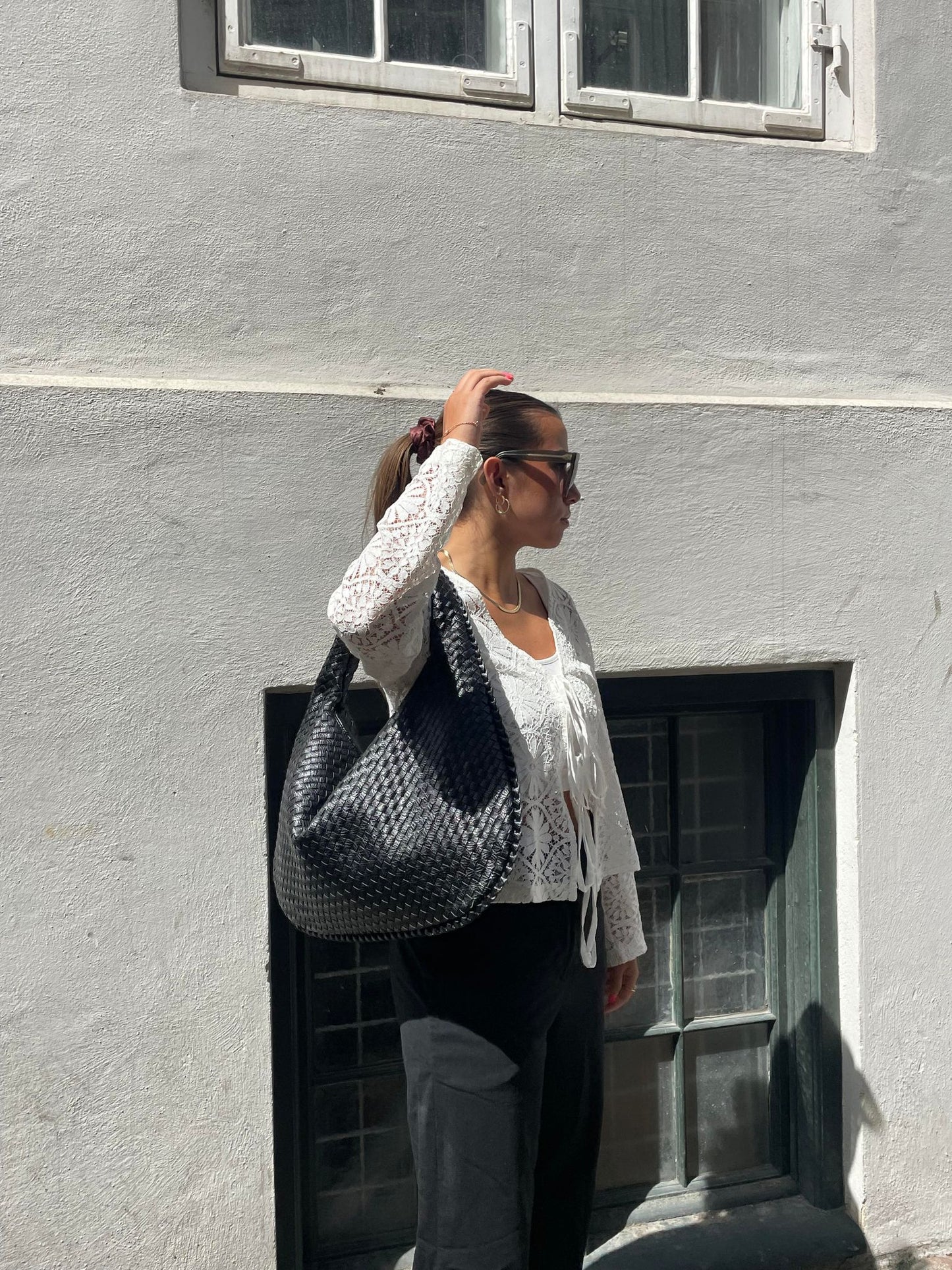 NOLA Everyday Bag | Trendy gevlochten Dames Tas van Vegan Leer met Ruime Indeling