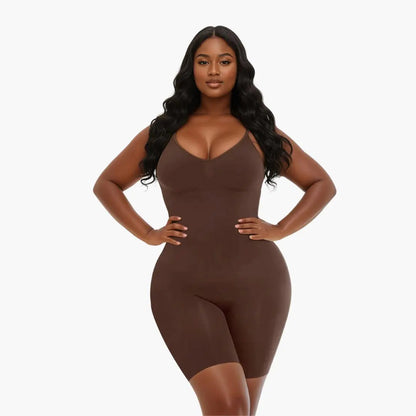 Full body shaping bodysuit | Naadloze dames shapewear met open bustedesign