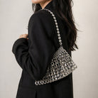 Mirrored Disco Mesh Bag with Chain Strap
