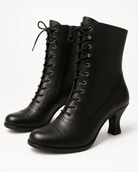 Bottines Rétro à Lacets pour Femme – Élégance Classique & Style Vintage – vue 2