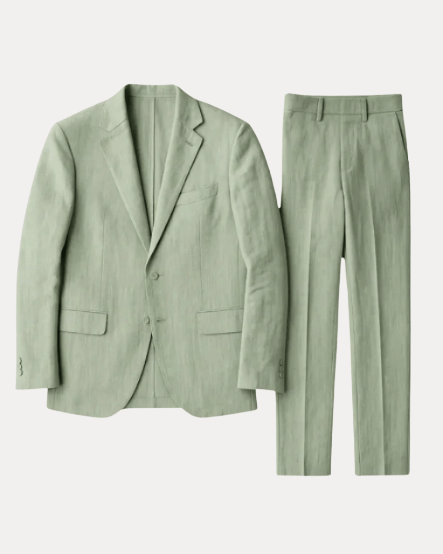 Men's Tailored Linen Suit – Breathable Wedding & Formal Wear