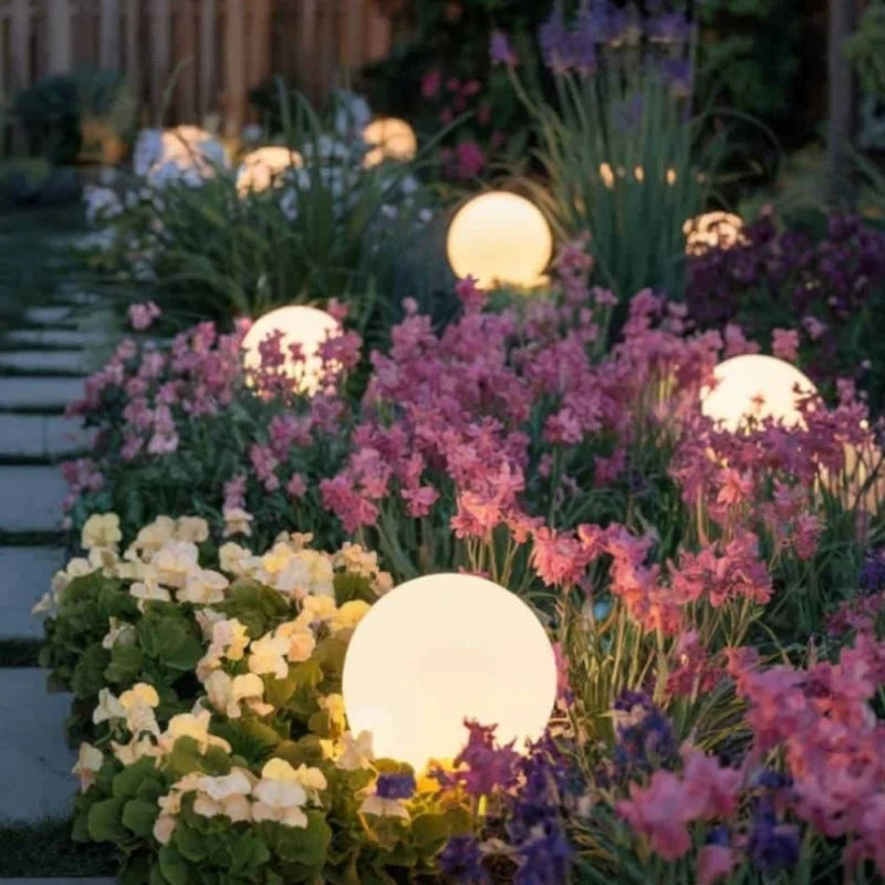 Spherical Outdoor Garden Light with Remote Control - 16 Colours, Weather-Resistant