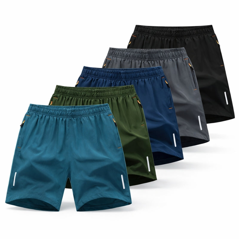 Men's Moisture-Wicking Training Shorts – Pack of 5