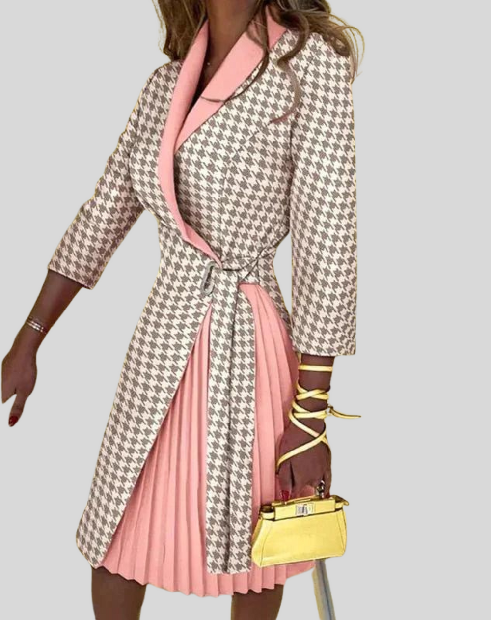 Milou | Dames Blazerjurk met Plissé Rok – Elegante Pasvorm & Stijlvolle Details