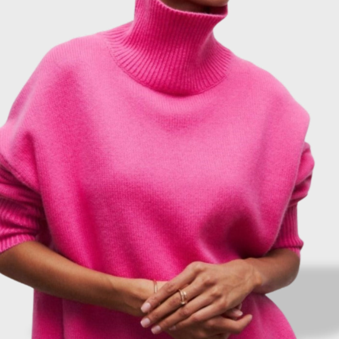 Women's Swan Neck Jumper - Soft Knit Pullover