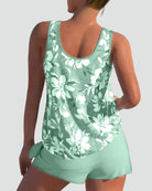 Women's Tankini Set Floral Print Shaping Two-Piece Swimwear