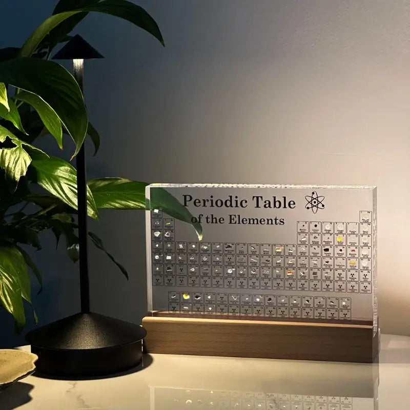 Illuminated Periodic Table Display – 83 Real Element Samples
