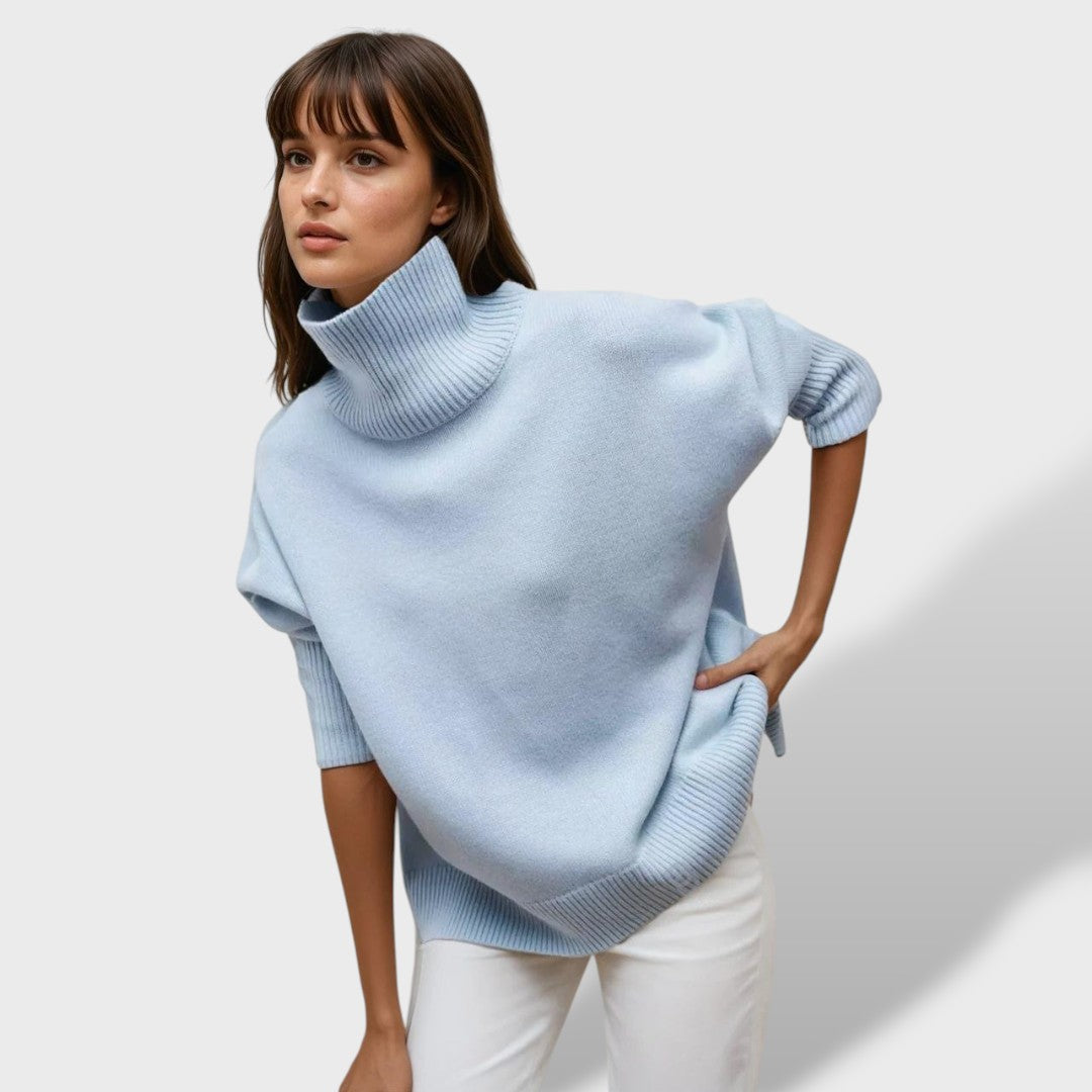 Women's Swan Neck Jumper - Soft Knit Pullover