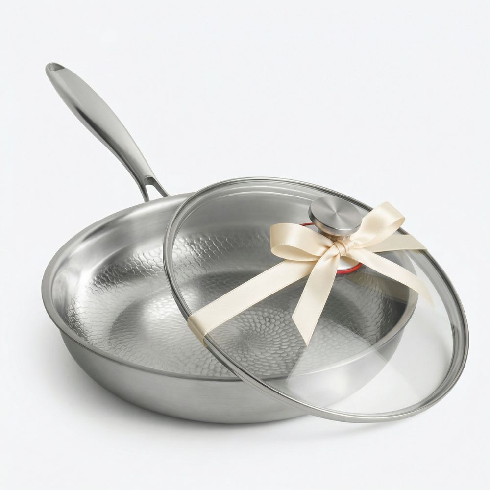Titanium Frying Pan with Free Lid - Non-Stick Induction Pan
