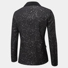 Men's Sequin Blazer with Satin Shawl Collar