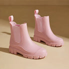 Women's Waterproof Rubber Rain Boots with Non-Slip Grip Sole