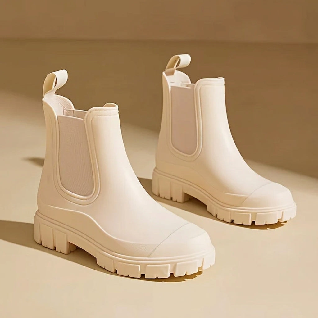 Women's Waterproof Rubber Rain Boots with Non-Slip Grip Sole