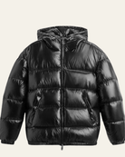 Men's Down Jacket Nylon Glossy Finish Goose Feather Fill