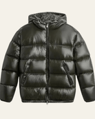 Men's Down Jacket Nylon Glossy Finish Goose Feather Fill