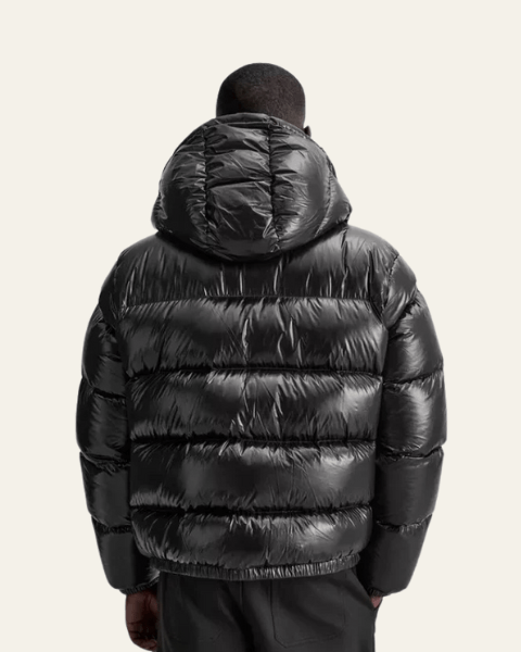 Men's Down Jacket Nylon Glossy Finish Goose Feather Fill