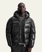 Men's Down Jacket Nylon Glossy Finish Goose Feather Fill