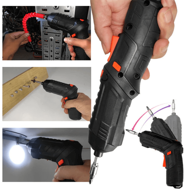48-in-1 Compact Battery Screw Drill Set with Flexible Extension and Lightweight Design for DIY Projects-5